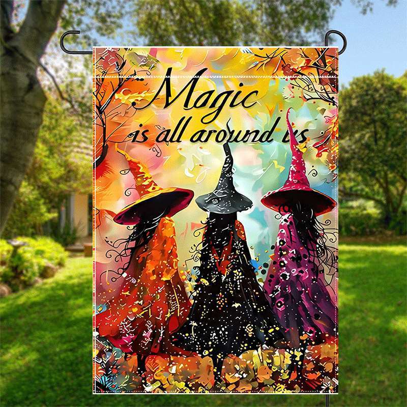 Home Decor Theme - Single Piece, Made of Polyester, Witch