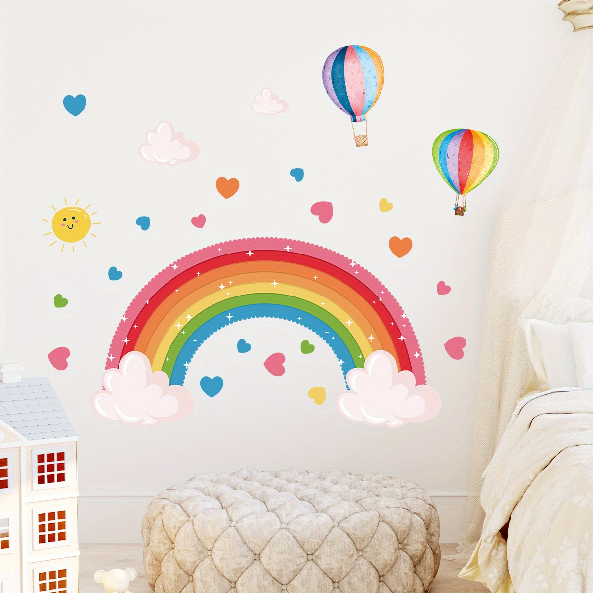 Cartoon Cute Rainbow Colorful  - Home Decor Y2K review and price