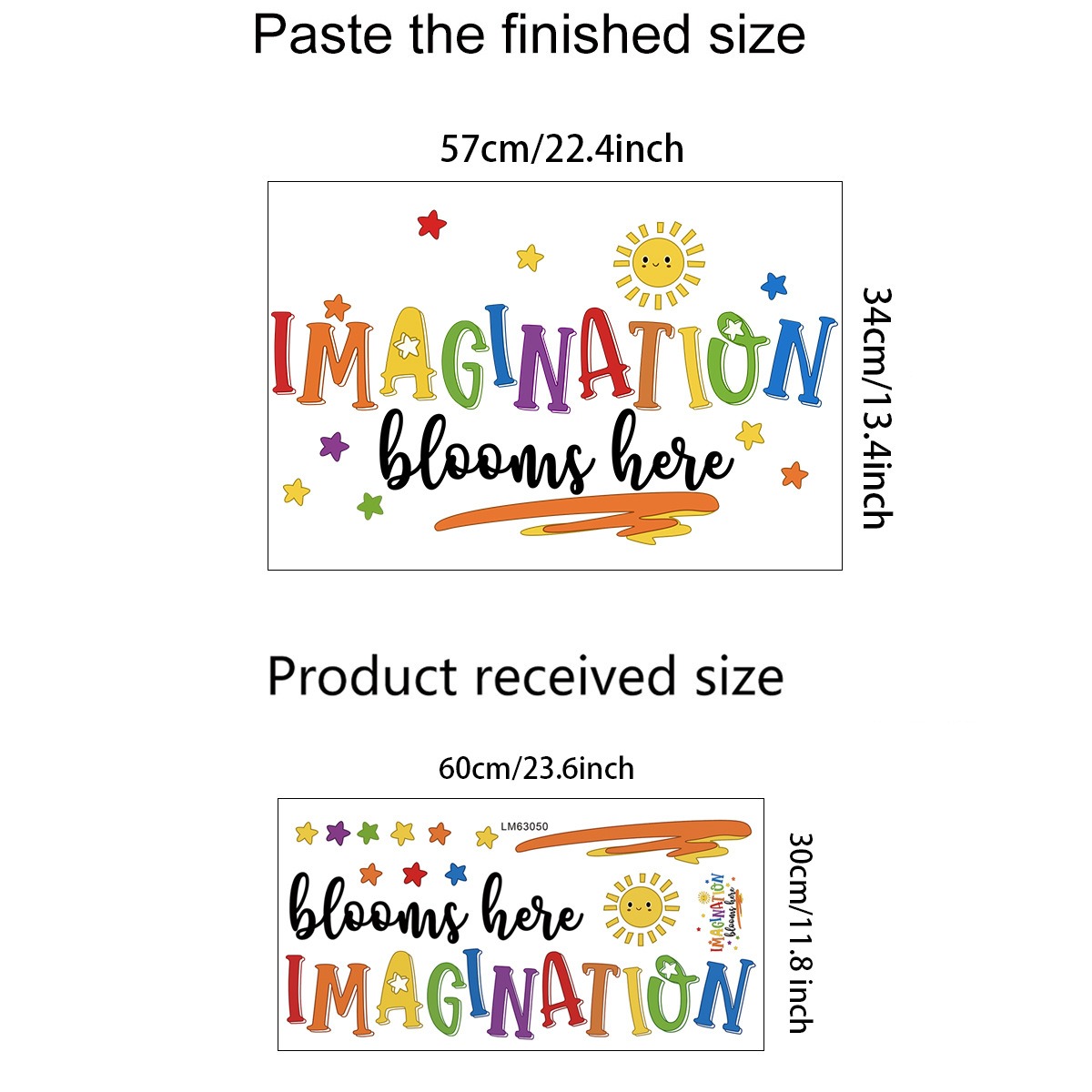 Colorful English phrase wall s - Home Decor Indonesia review and price