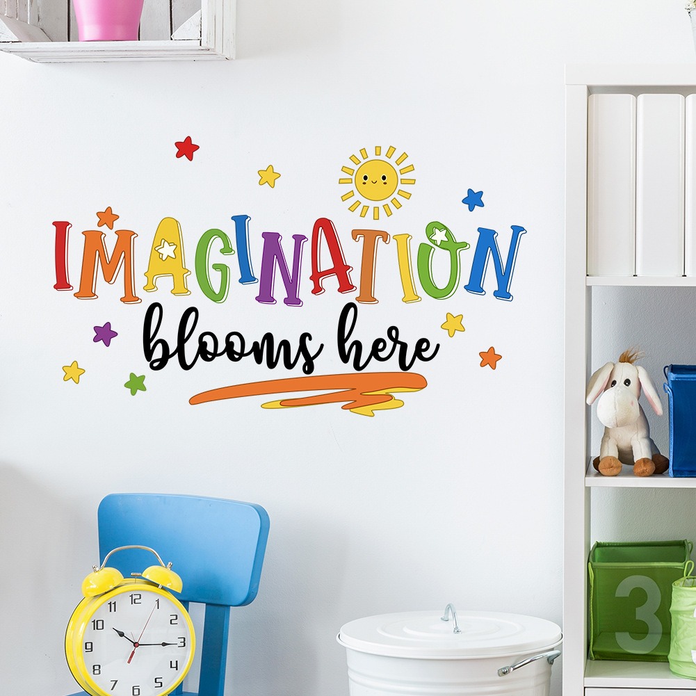 Colorful English phrase wall s - Home Decor Indonesia review and price