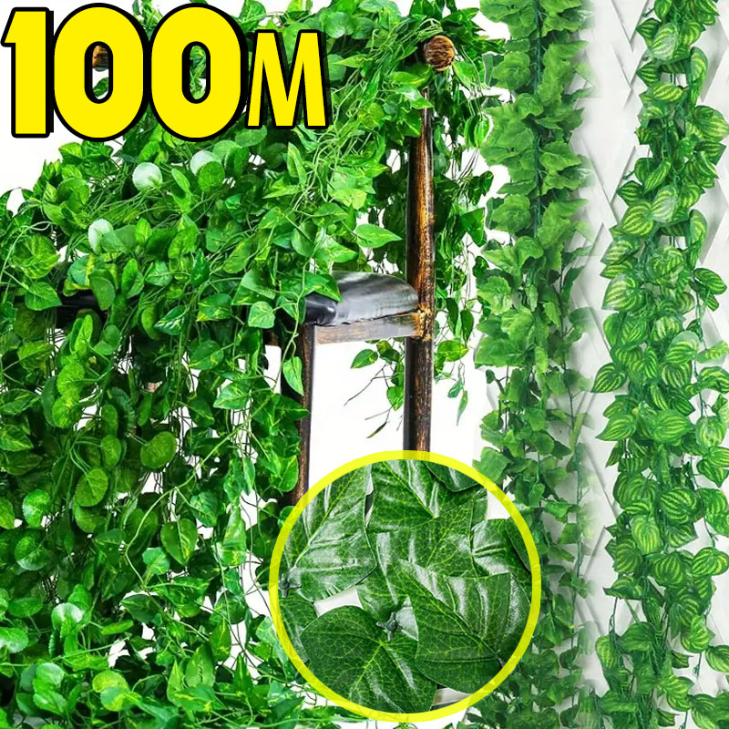 100/2M Artificial Green Ivy Vi - Rattan Plant Basket review and price