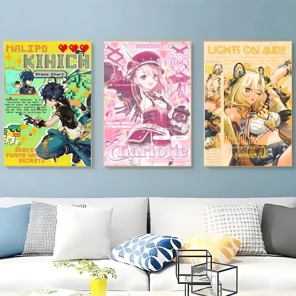 genshin magazine style Poster  - Home Decor Magazine review and price