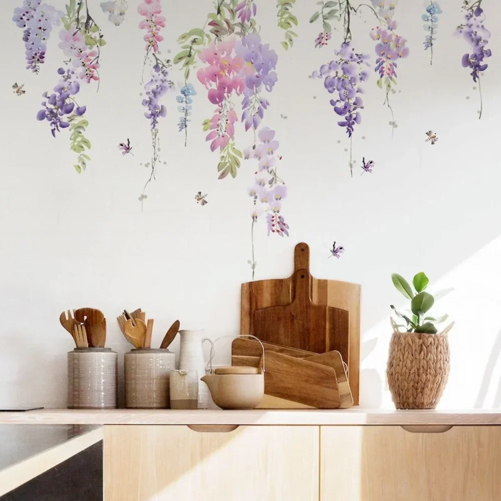 Flower Plants Floral Wall Stic - Home Decor Indonesia review and price
