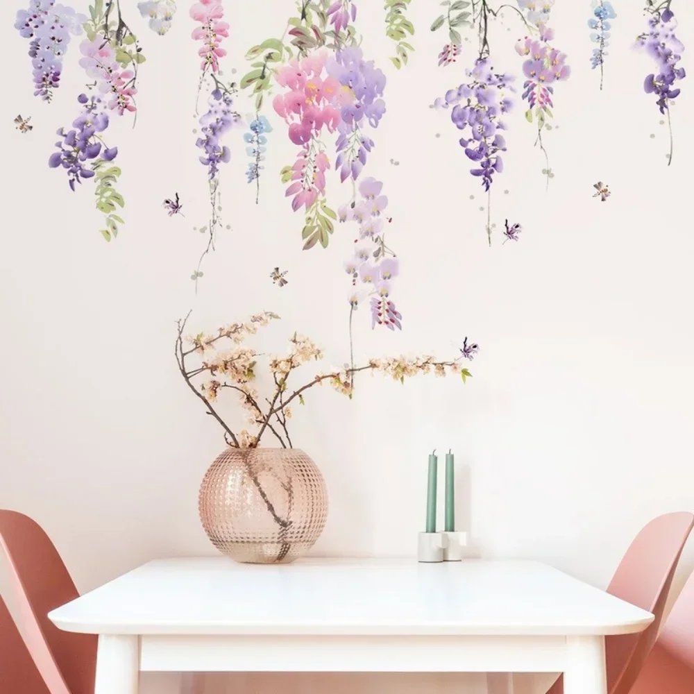 Flower Plants Floral Wall Stic - Home Decor Indonesia review and price