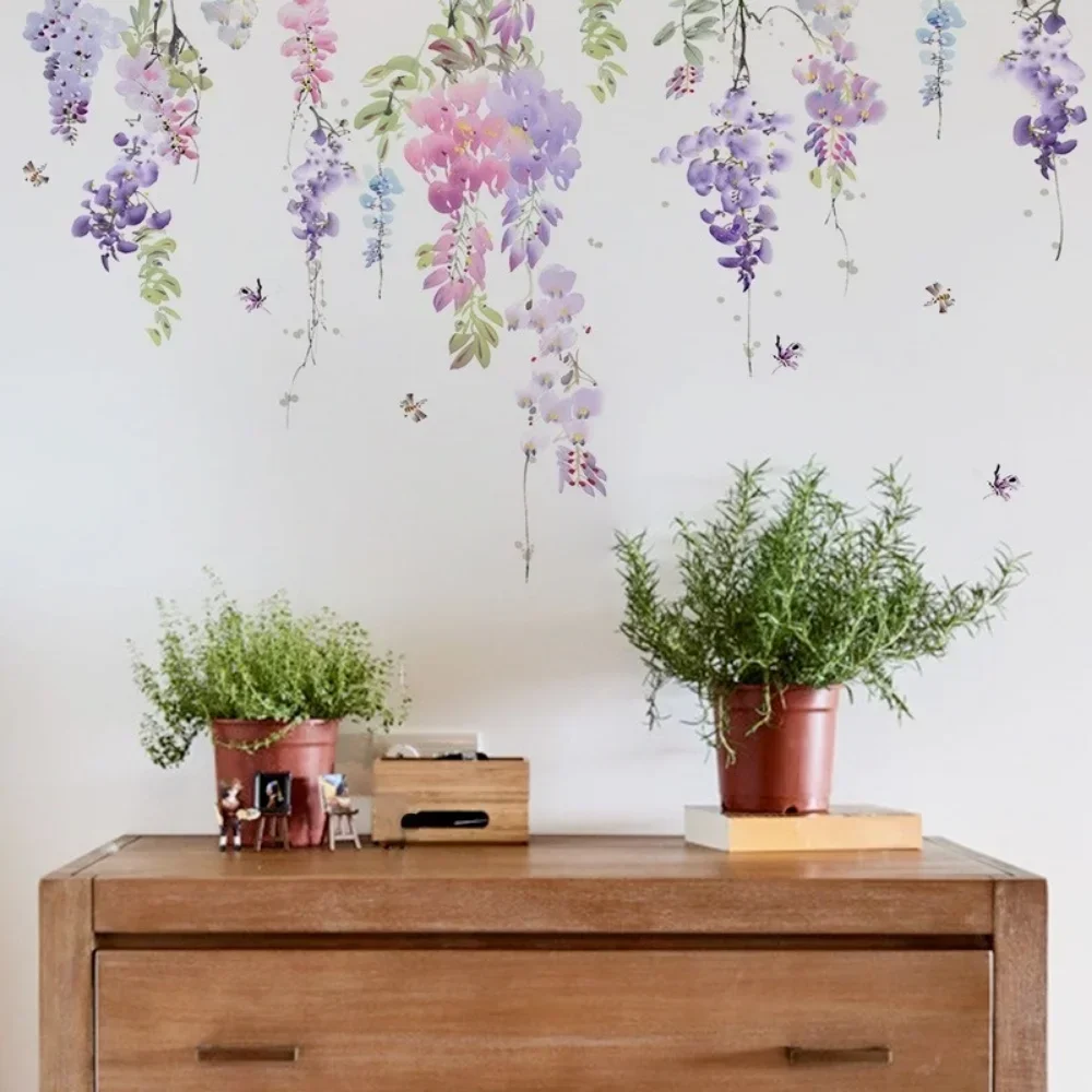Flower Plants Floral Wall Stic - Home Decor Indonesia review and price